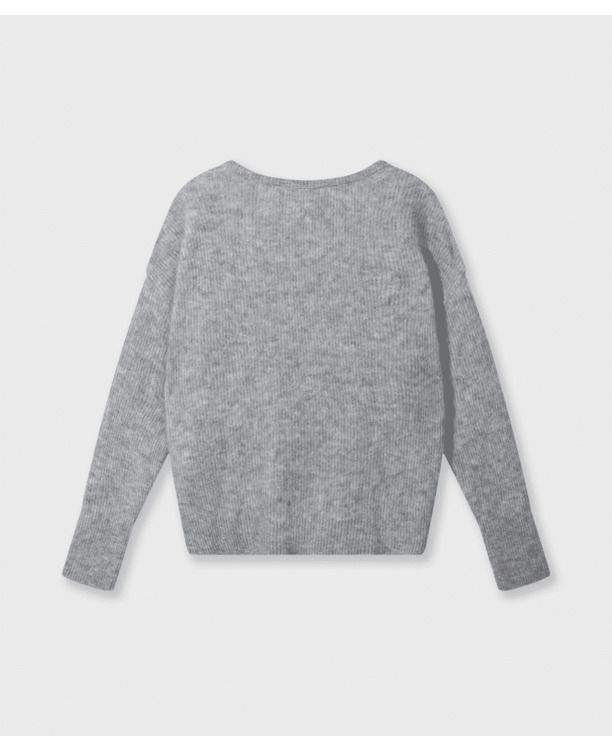 10DAYS Dames diepe hals gebreide trui alpaca mix