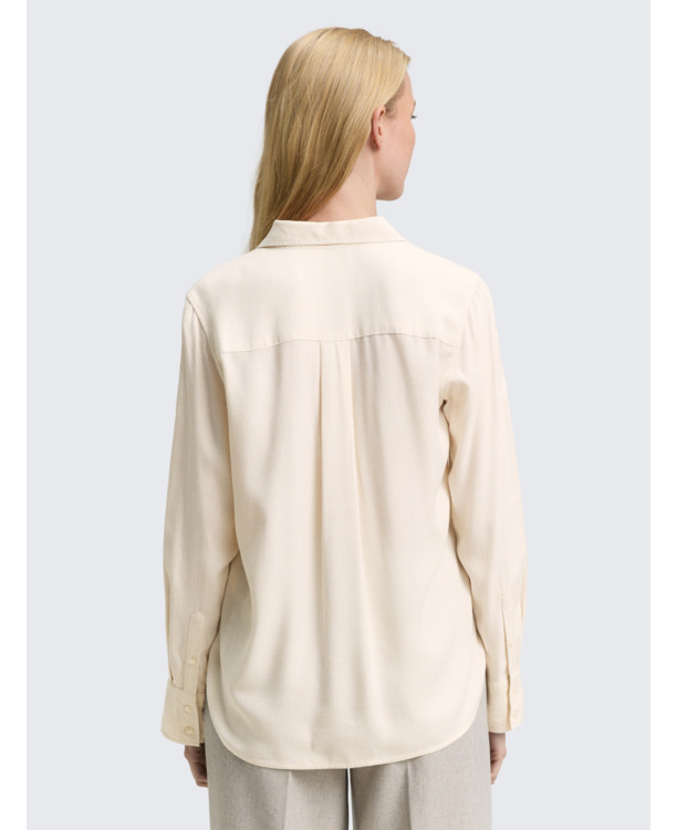 Twill blouse in normale pasvorm