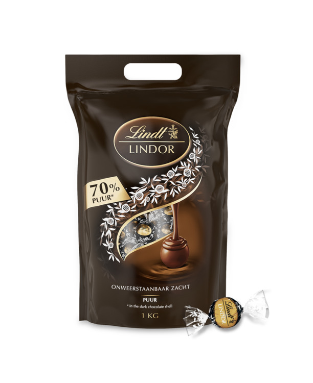 LINDOR Zak chocolade Donker 70% 1000g