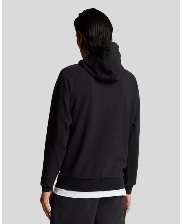 Diagonal Interlock Hooded Zip Through