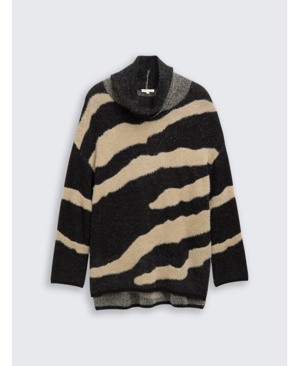 Gebereide trui met col