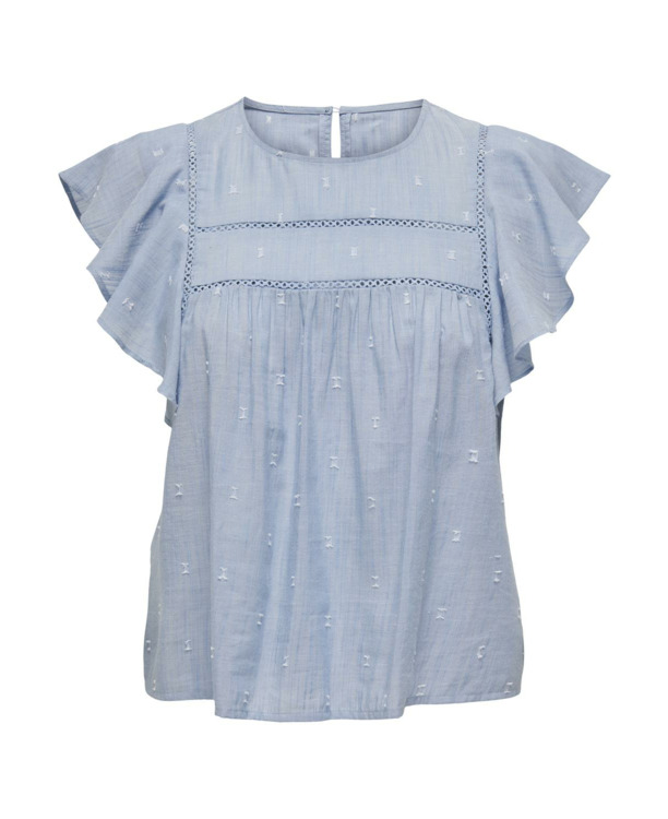 Regular Fit O-Neck Sleeveless (S/L) Prachtige top met ronde hals en knoopsluiting