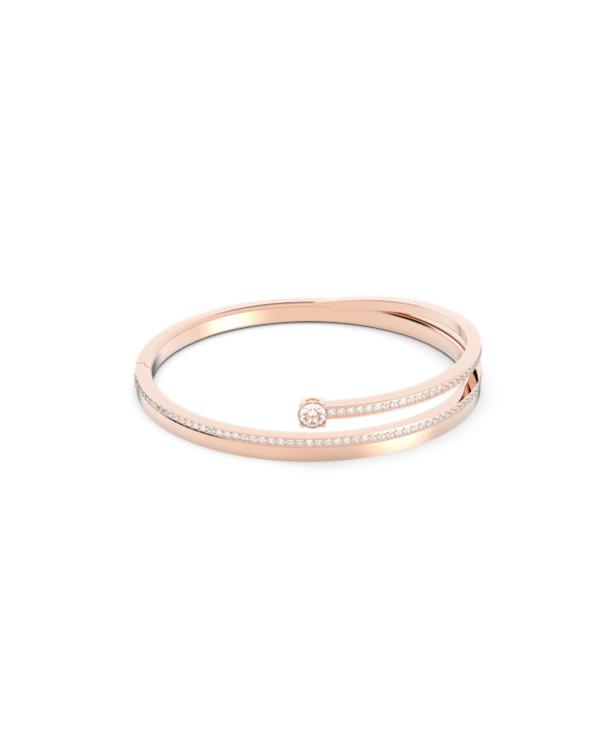 Fresh Bangle Rose Gold shiny Crystal White