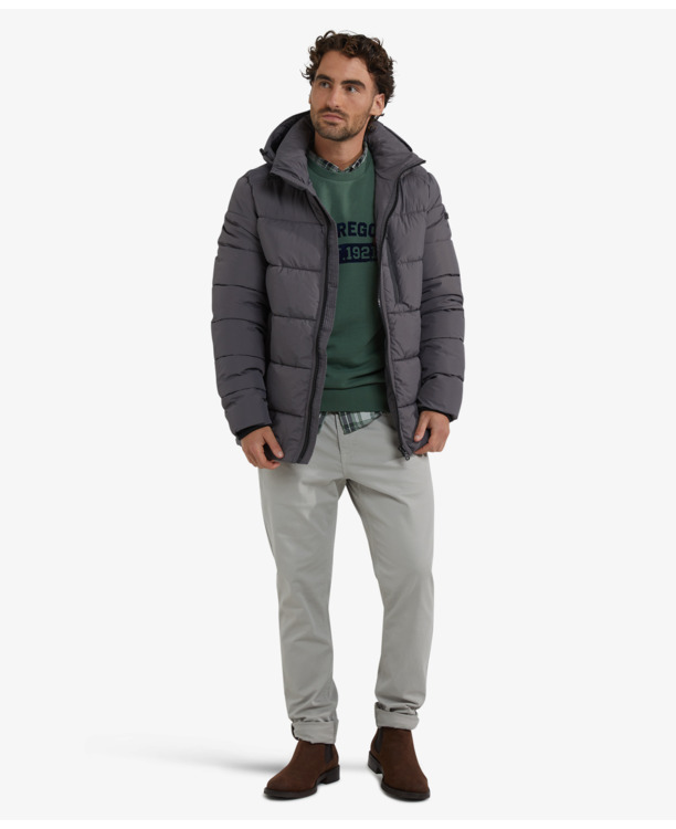 Hooded Bomber Jacket 100% Polyester Heren