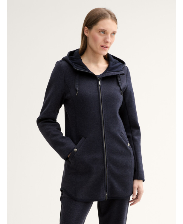 Hoodie-sweatjas in keperstof