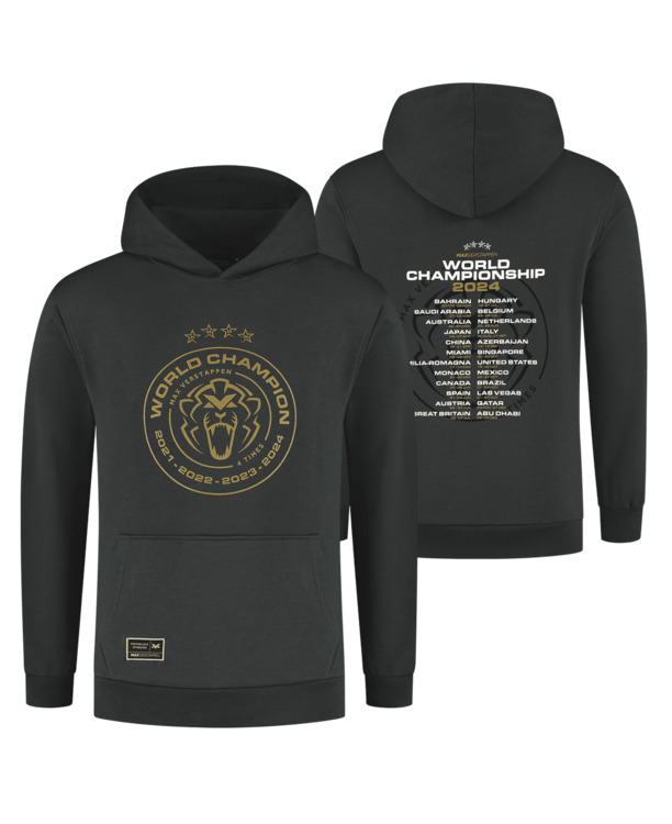 World Champion 2024 Hoodie - Charcoal - Max Verstappen