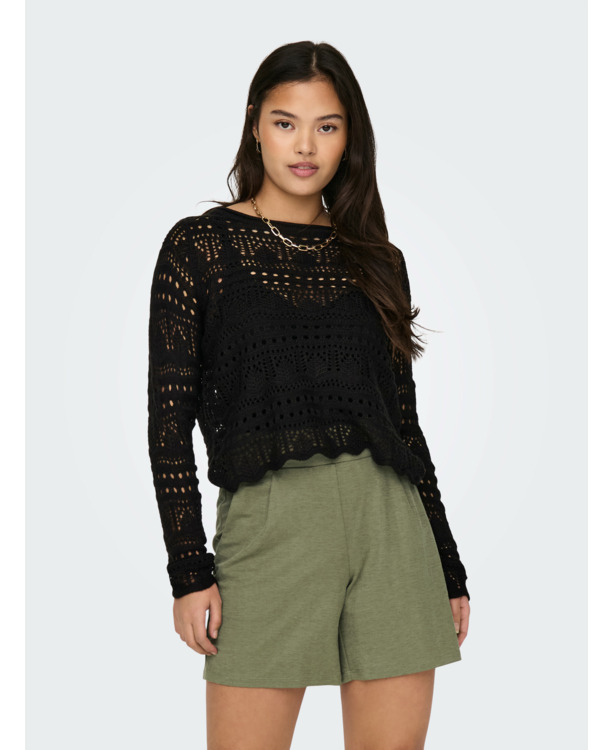 JDYSUN LAY L/S BOATNECK PULLOV. KNT