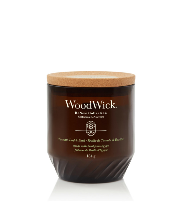 WoodWick ReNew Tomato Leaf & Basil Medium Candle