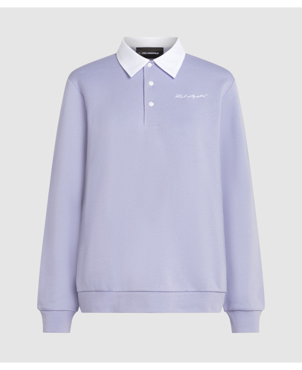 POPLIN COLLAR SWEATSHIRT