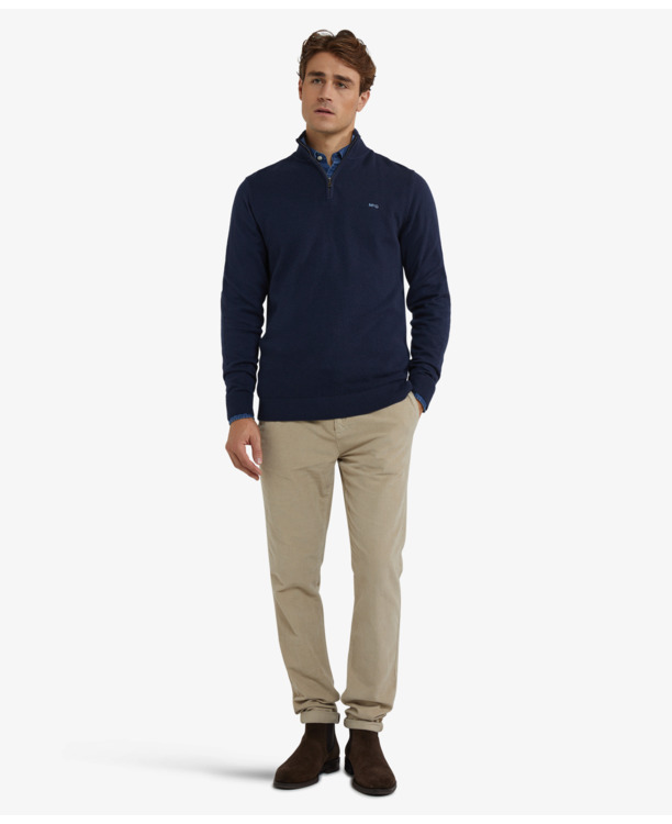 Zip Mock Sweater Heren