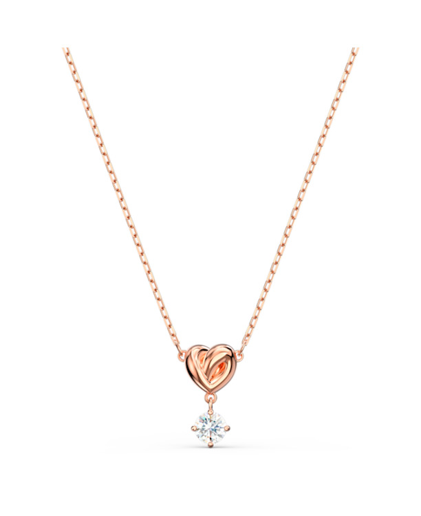 Lifelong Hrt Pendant Rose Gold shiny White