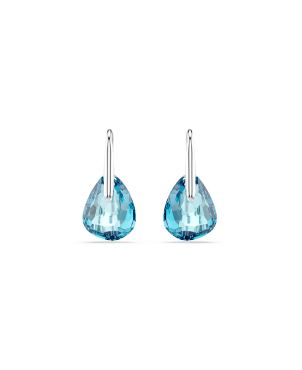 Galet Pierced Earrings OU Rhodium shiny Indicolite
