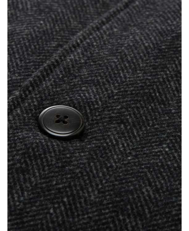 Wollen jas met reverskraag