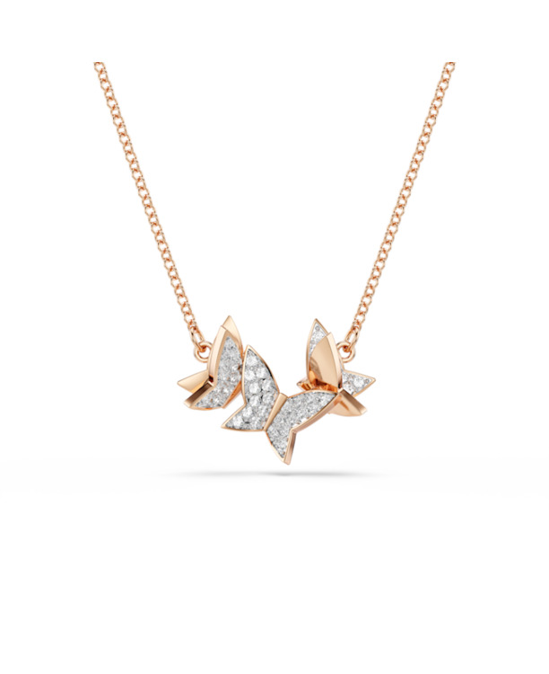 Idyllia Lilia Necklace Small Rose Gold shiny Crystal