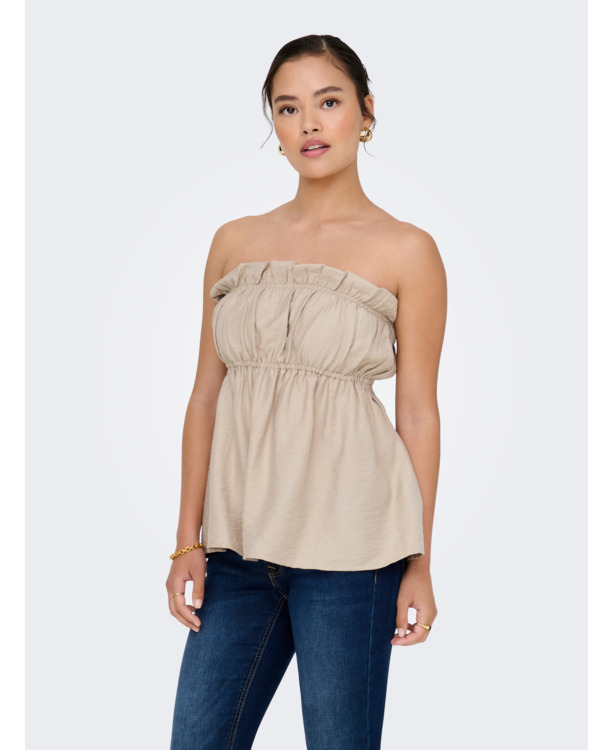 ONLLINO RUFFLE BANDEAU TOP WVN OX