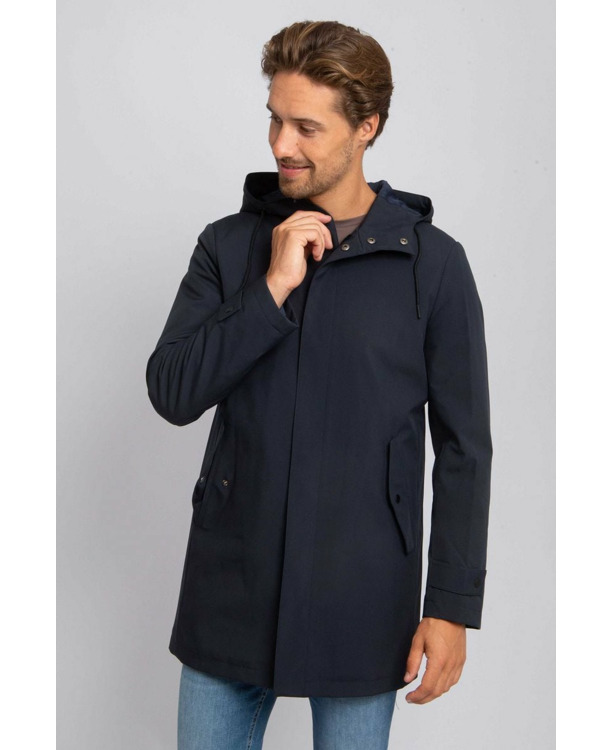 Suitable Jas Hood Tech Navy
