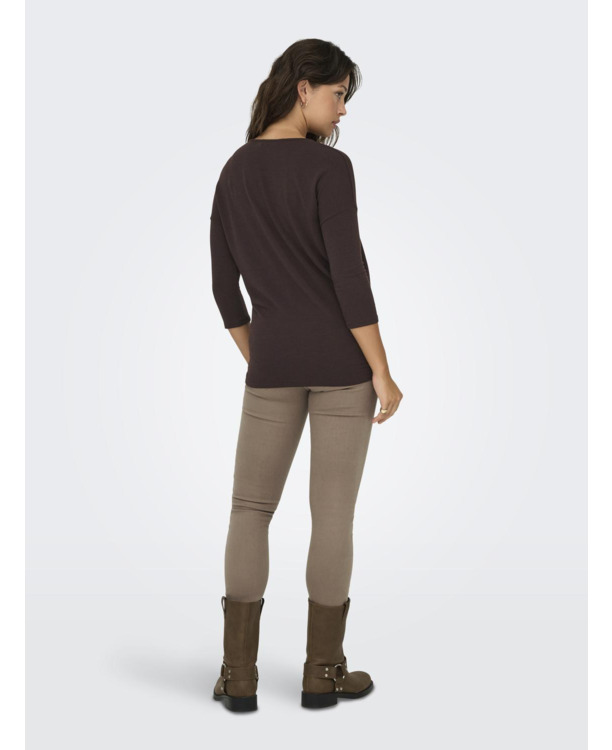 Loose Fit O-Neck 3/4 Sleeves (3/4) Top met ronde hals en 3/4 mouwen voor dagelijks comfort