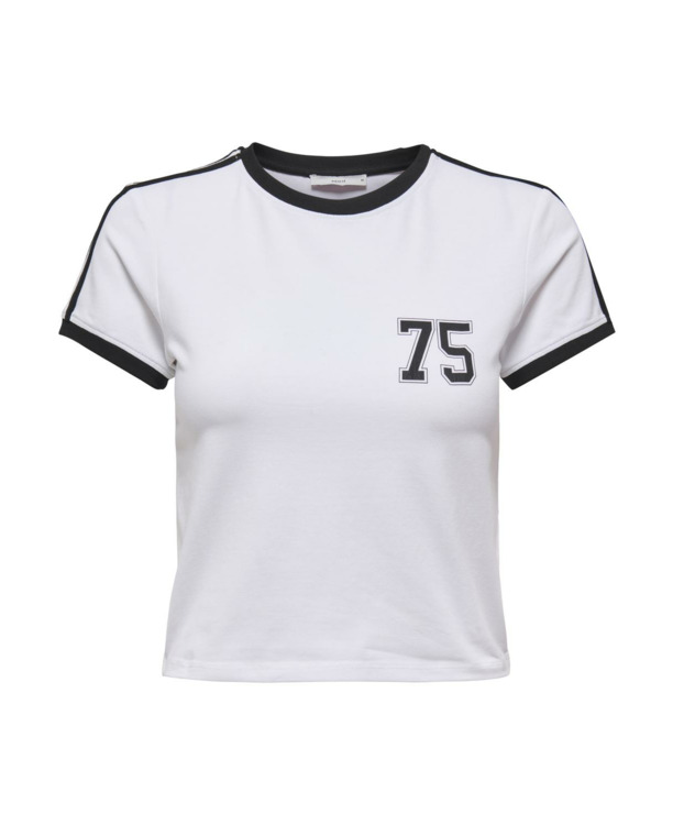 Regular Fit O-Neck Short Sleeves (S/S) Cropped O-hals T-shirt met korte mouwen voor lente/zomer