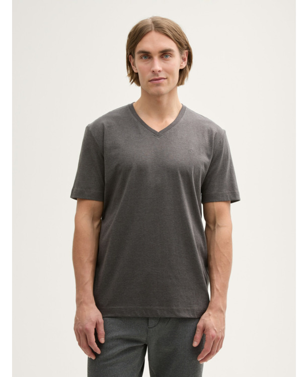 Basic T-shirt met V-hals