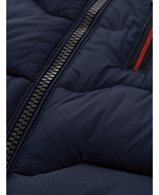 Hybride katoenen vest met bomberkraag