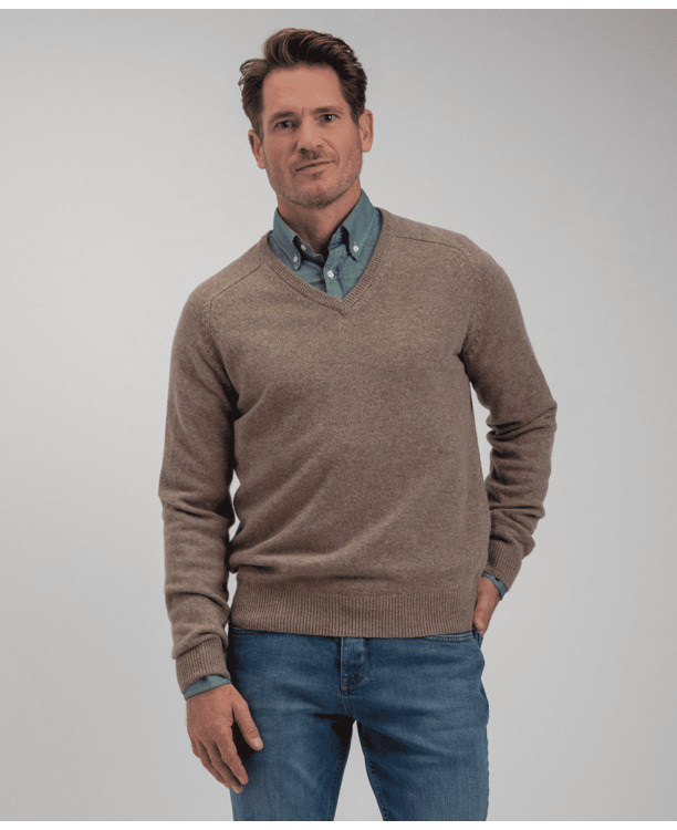 Lambswool V- neck Sweater