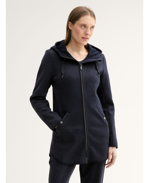Hoodie-sweater in twilllook