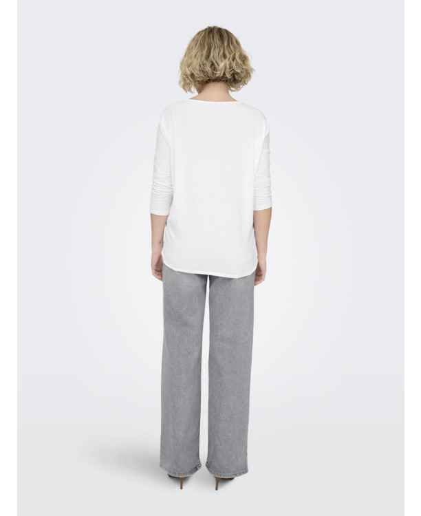 Loose Fit O-Neck 3/4 Sleeves (3/4) Top met ronde hals en 3/4 mouwen voor dagelijks comfort