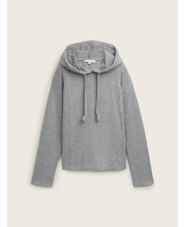Losse hoodie met structuur