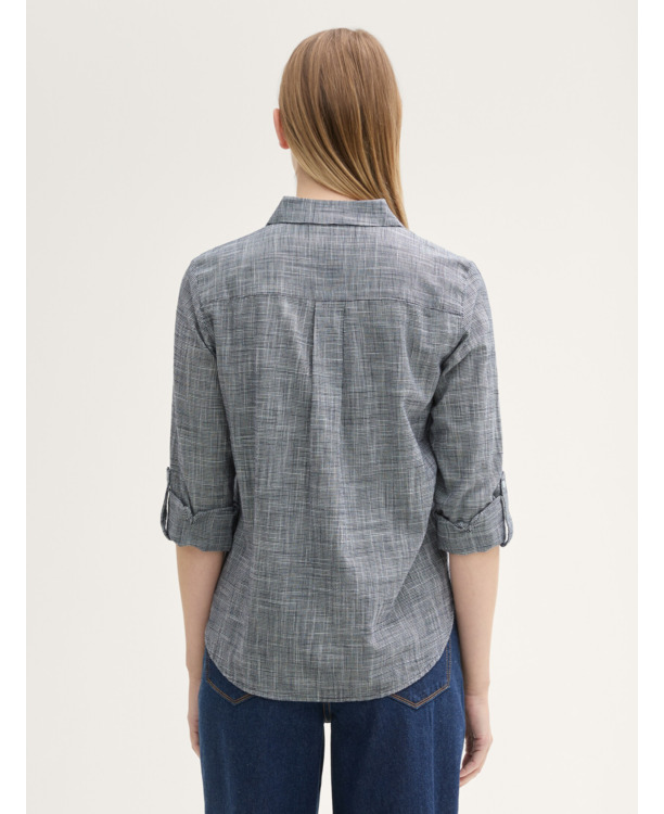 Regular fit blouse van katoen