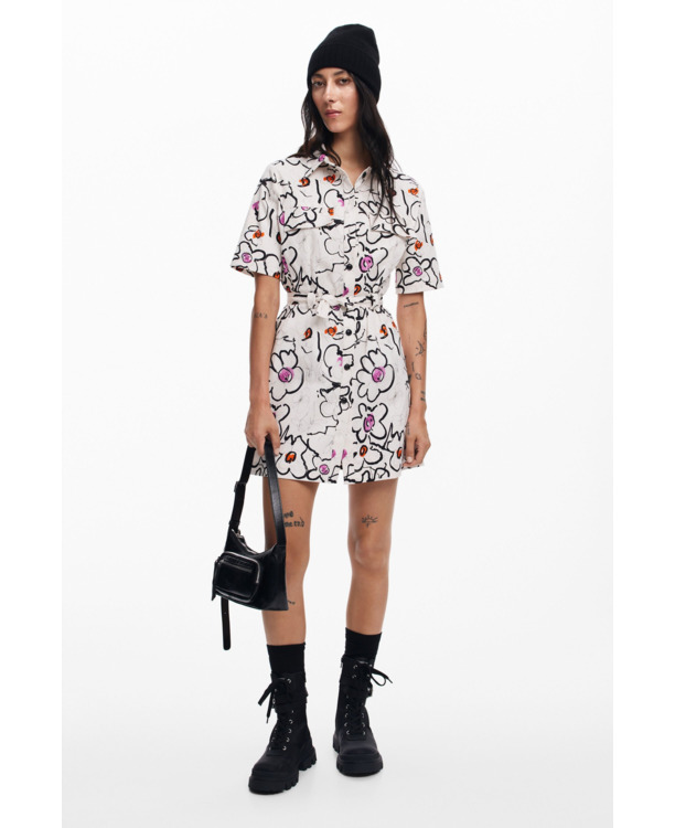 JURK VEST CAMISERO FLOR