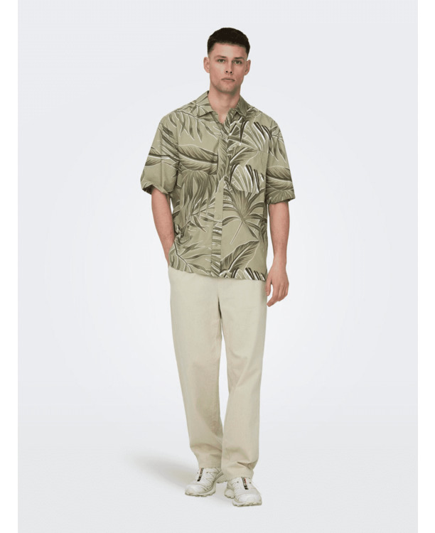 Relaxed Fit Shirt Collar Short Sleeves (S/S) Overhemd