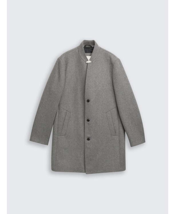 Wollen jas met reverskraag