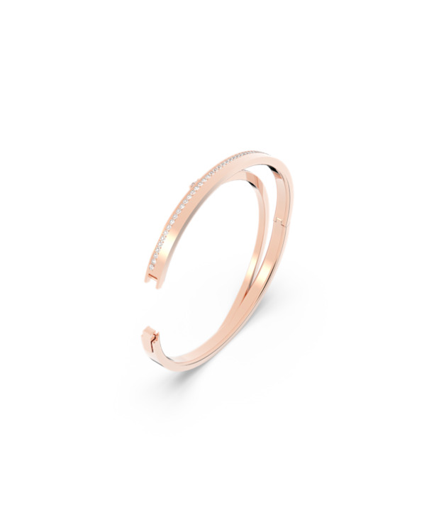 Fresh Bangle Rose Gold shiny Crystal White