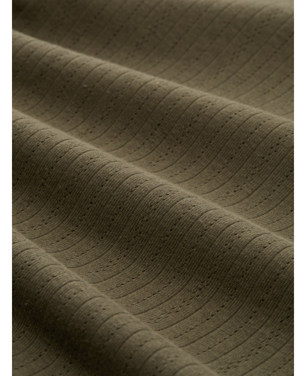 Shirt met lange hals en ondoorzichtige kraag