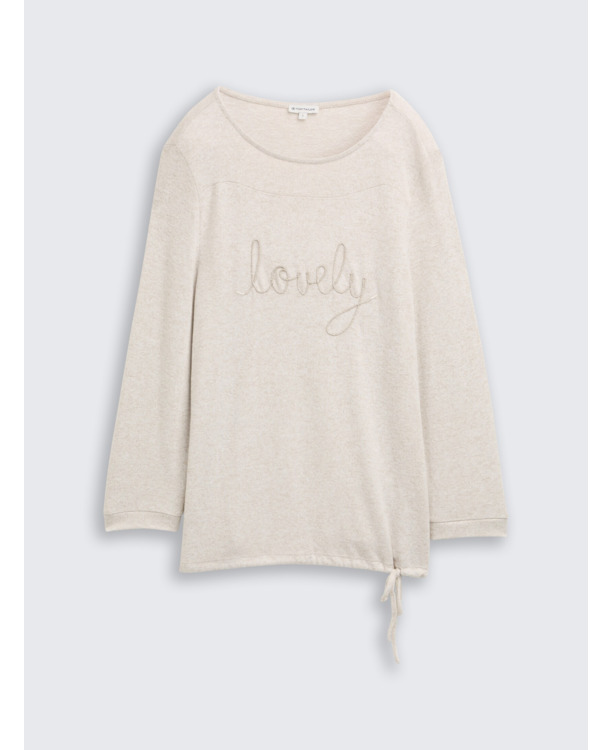 Shirt met lange mouwen en letters