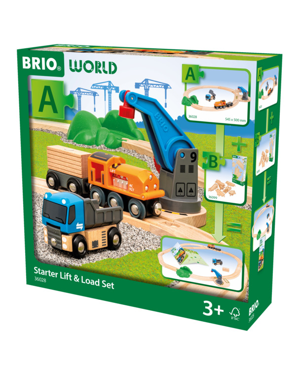 BRIO World Set voor beginners heffen en laden