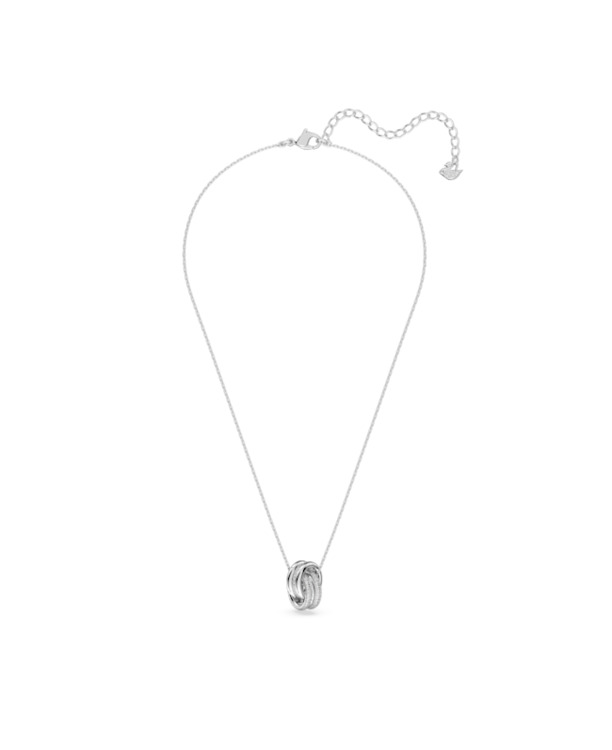Hyperbola Spin Pendant Small Rhodium shiny Crystal
