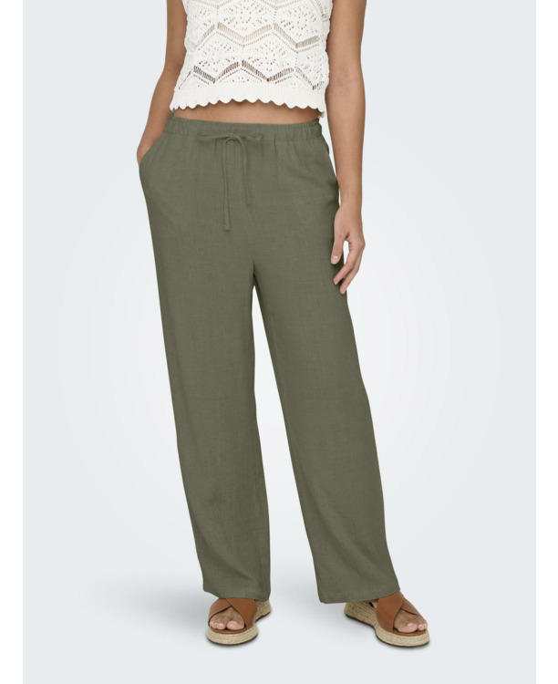 Straight Fit Straight fit basic broek met middelhoge taille