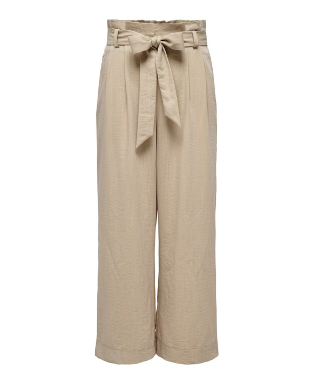 Flared Fit Paperbag broek met riem