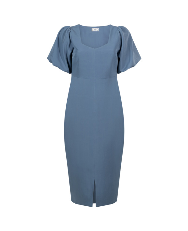 Aaiko Dames jurk blauw iris elastaan