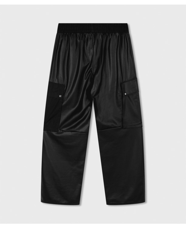 10DAYS Dames leatherlook cargobroek polyester elastaan