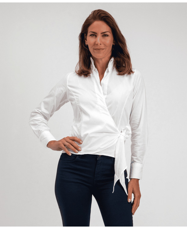 Julia Solid Wrap Shirt