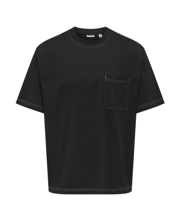 Oversized pasvorm ronde hals korte mouwen (K/M) Heren