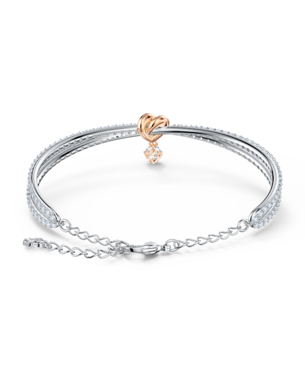 Lifelong Hrt Bangle Mixed Plating White