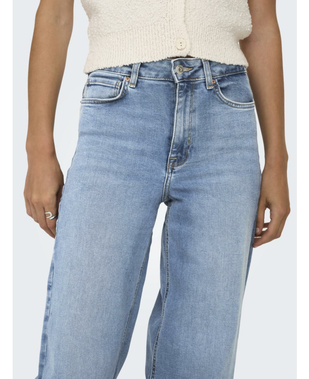 Wide Leg Fit Jeans met hoge taille met wijde pijpen en achterzakken