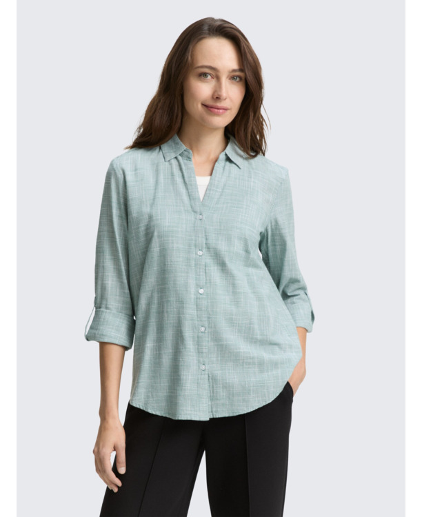 Regular fit blouse van katoen