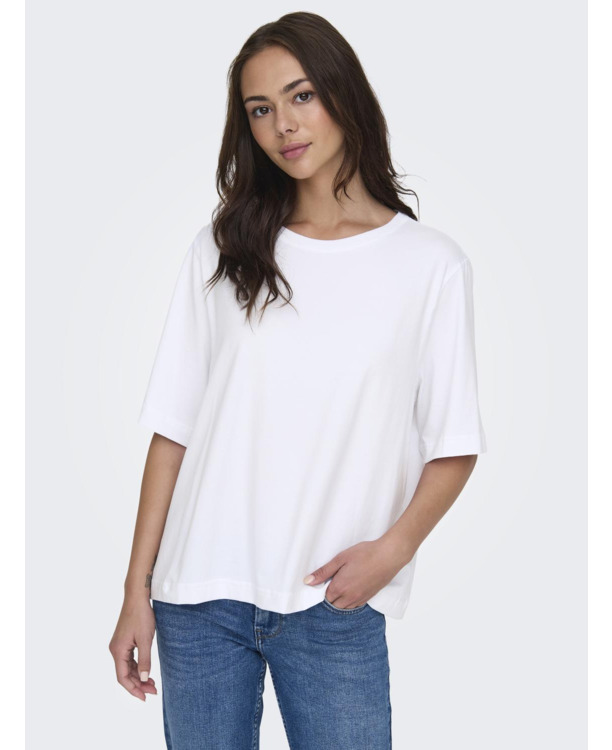 Loose Fit O-Neck Short Sleeves (S/S) Basic O-hals T-shirt met losse pasvorm en korte mouwen