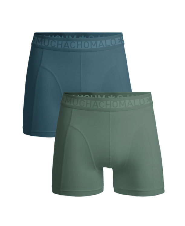 Heren 2-Pack Boxershorts Effen Green/Blue