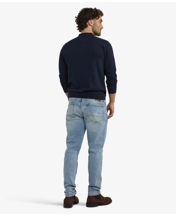 Fine Merino Polo Long Sleeve 100% Extra Fine Merinowol Heren