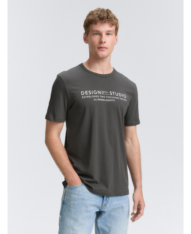 Basic T-shirt met logoprint
